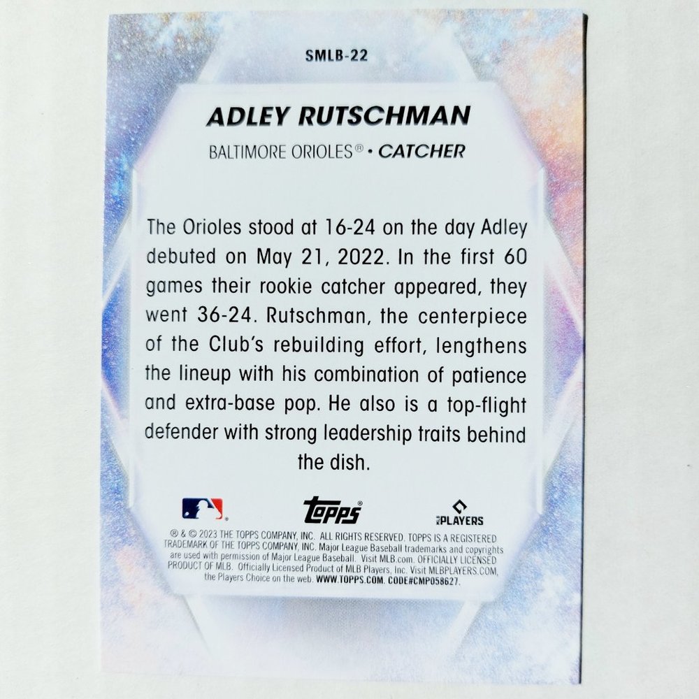 Baltimore Orioles (Adley Rutschman) - BSBL [3_AR] - Rookie Card (RC) - Picture 3 of 3